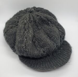 Crochet knit skull cap with visor